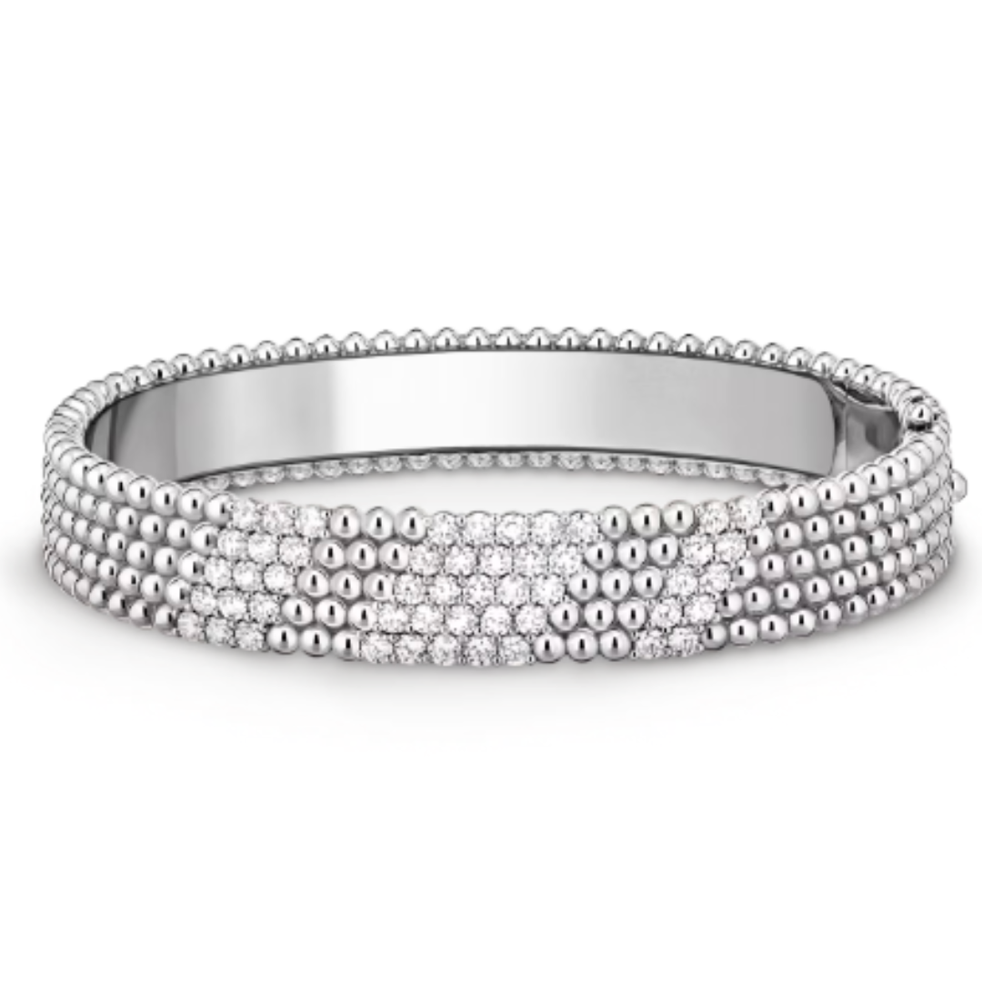 Amber Feline Armband - Silver